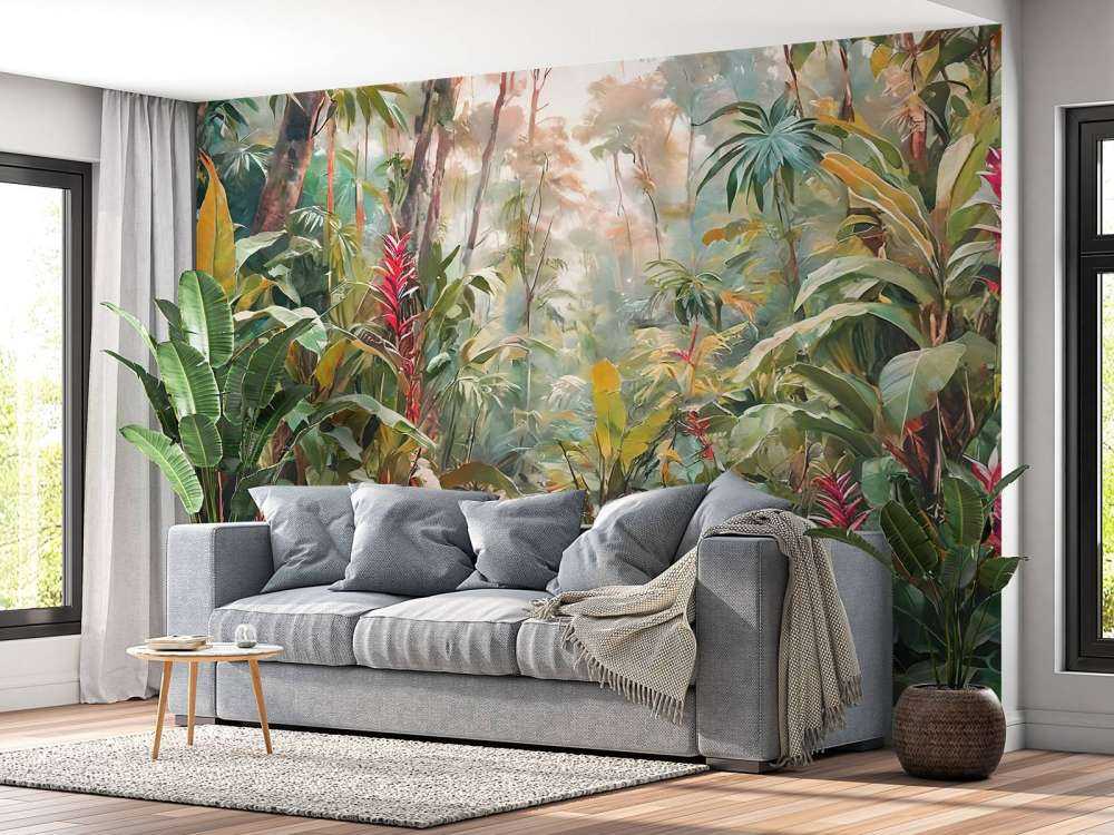 Ochtendlucht boven tropisch pad