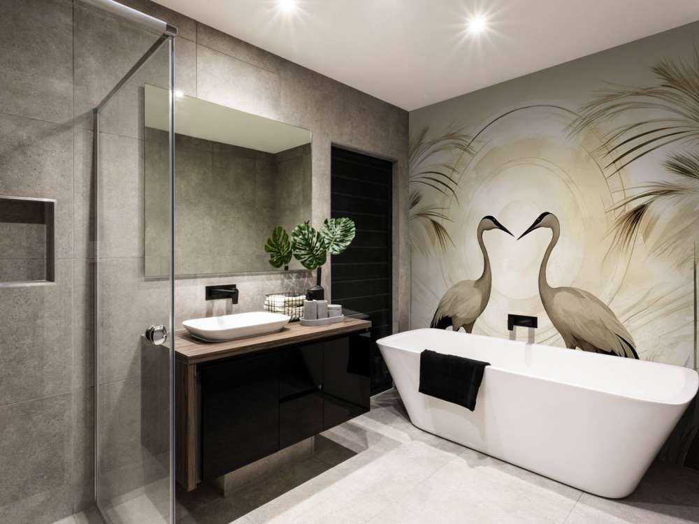 Cranes at Sunset Taupe