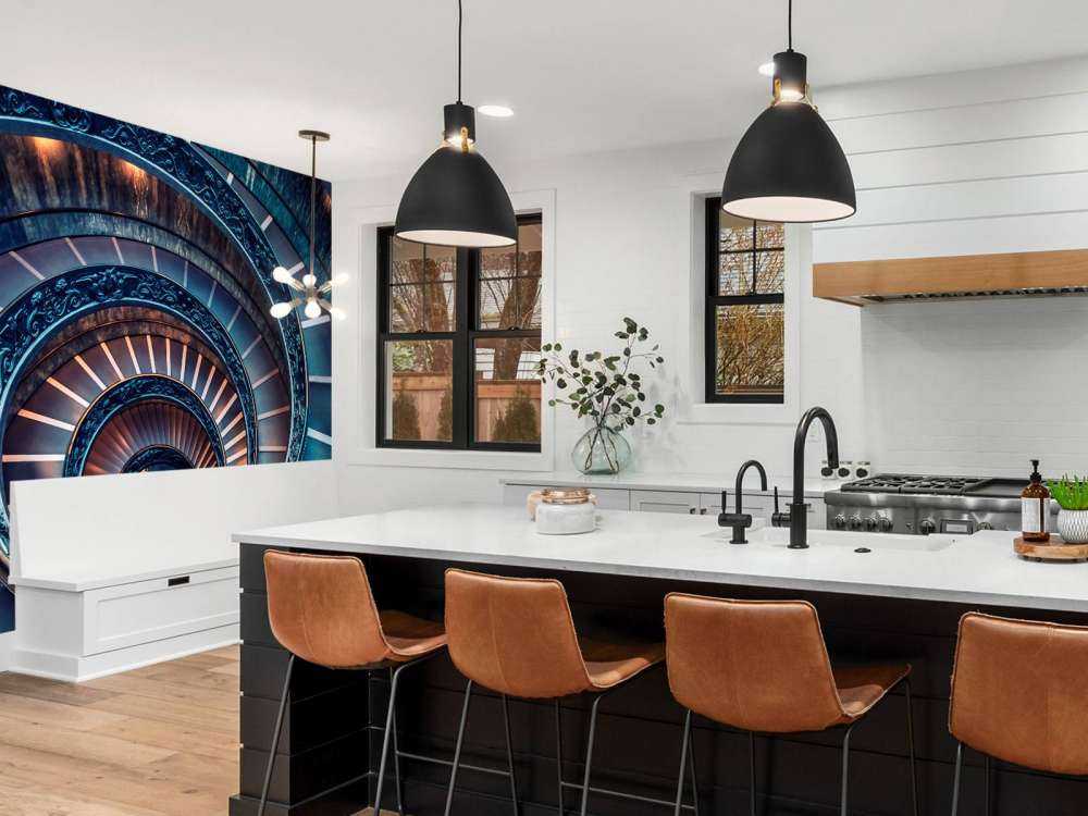 Spiraal van licht en koper