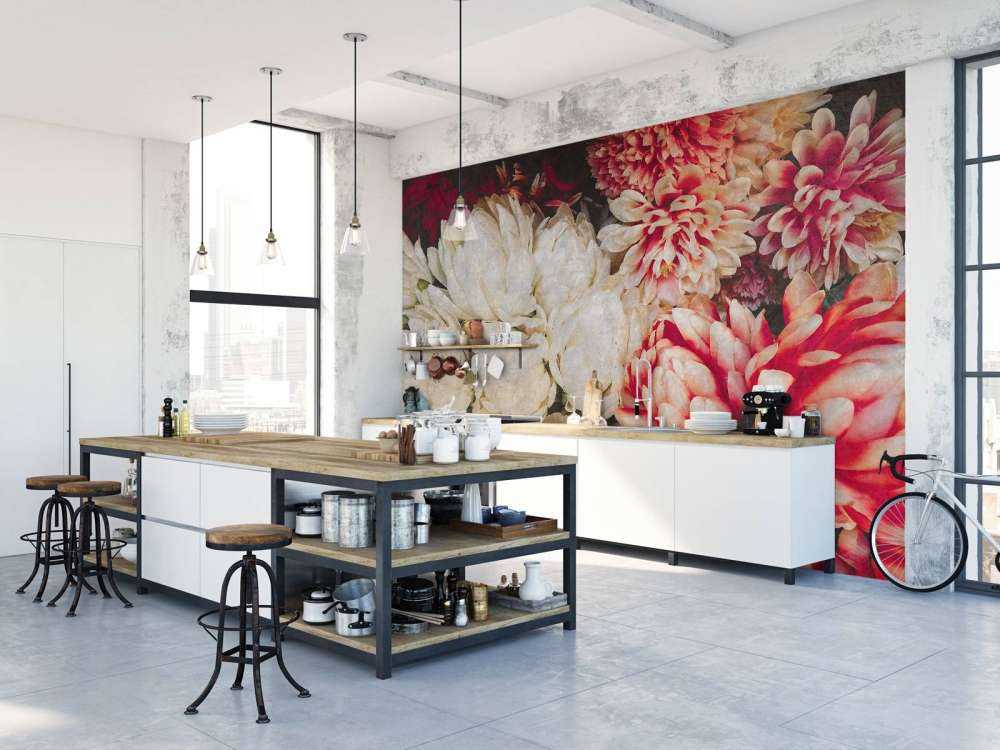 Chrysanten in crème en karmijn