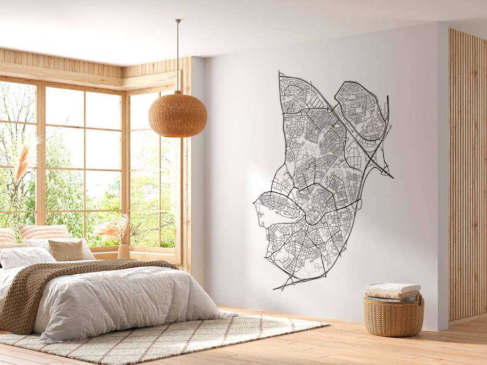 Plattegrond van Amersfoort, wit