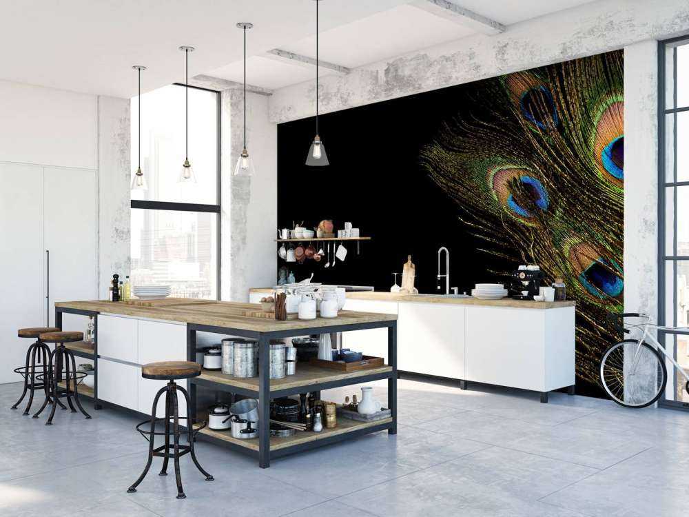 Kleurrijke pauwenveer