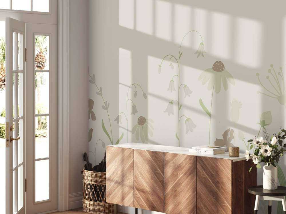 Bloemenveld hoog zand met oud roze