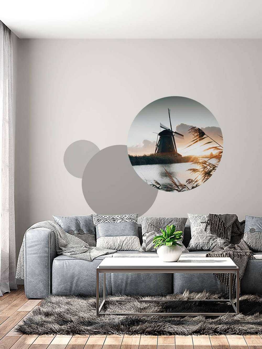 Windmolen bij zonsopkomst