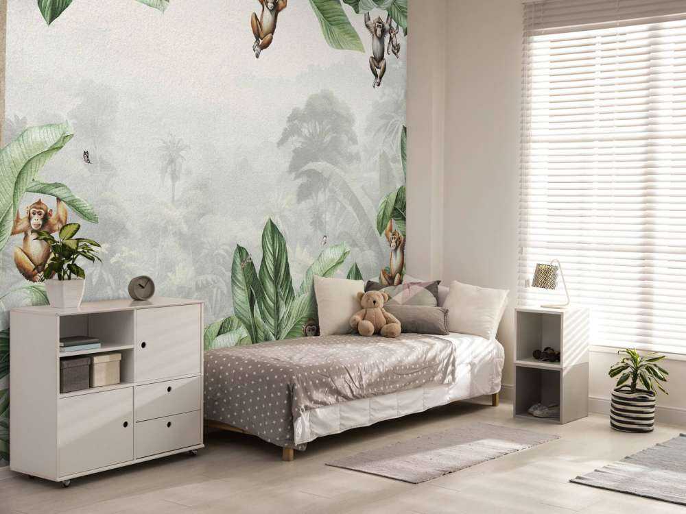 Aapjes landschap in kleur