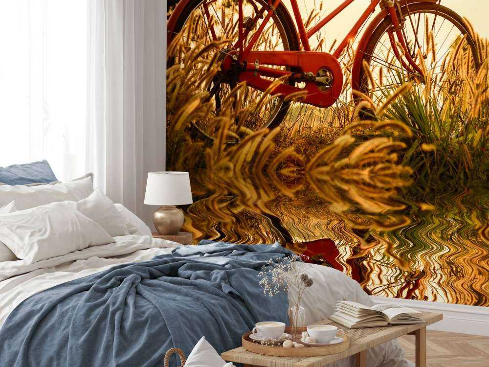 Fiets bij zonsondergang