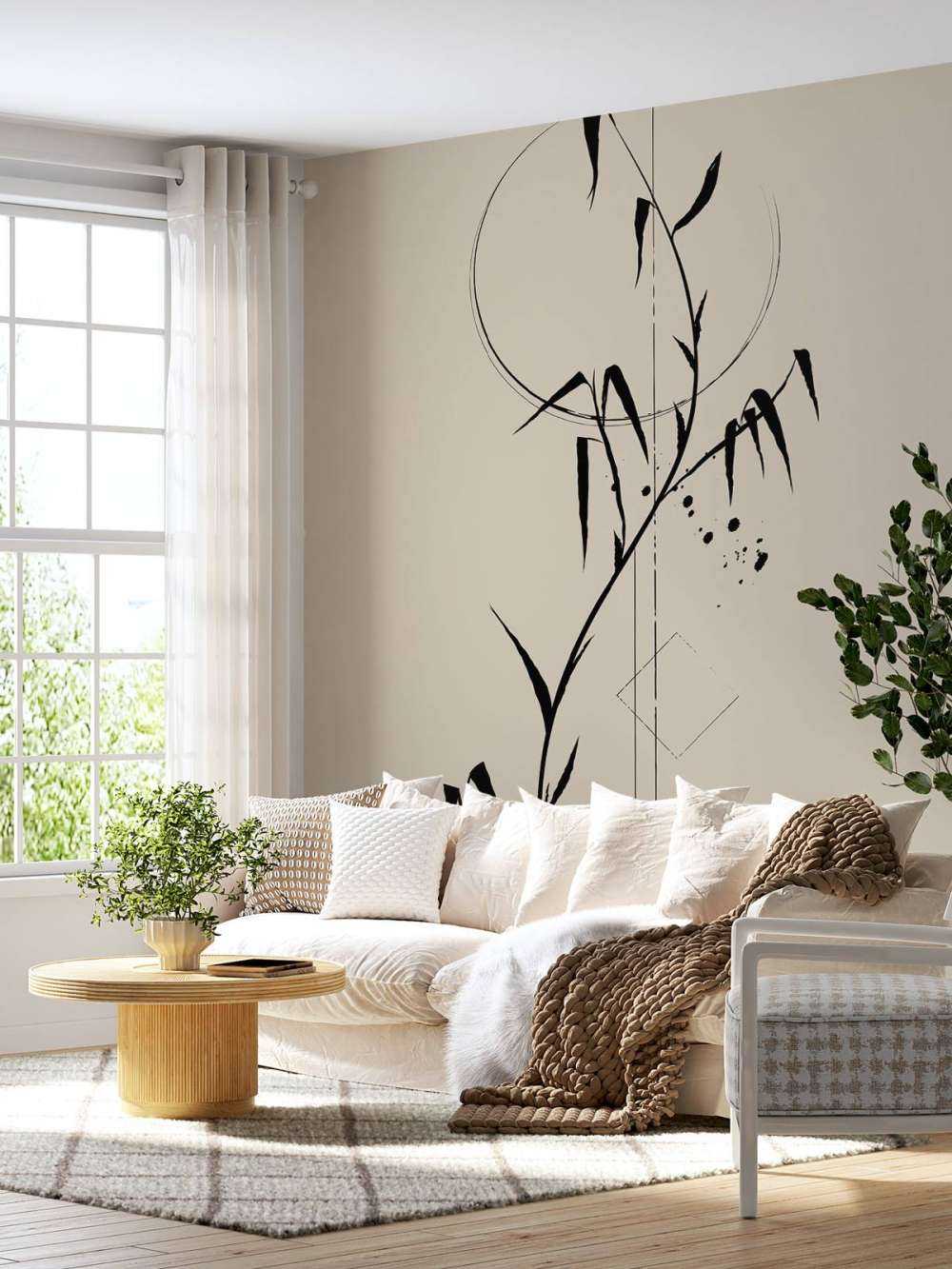 Zwarte bamboeplant in Oosterse stijl