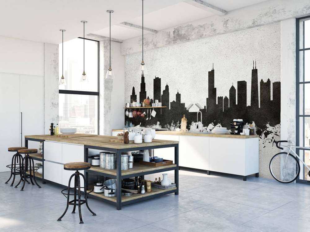 Waterverf skyline, Chicago