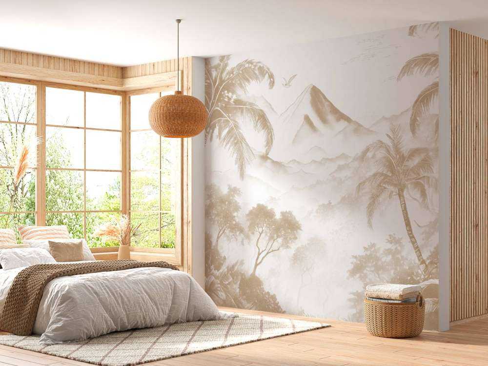 Ochtendgloren op Vulkanisch Eiland, taupe