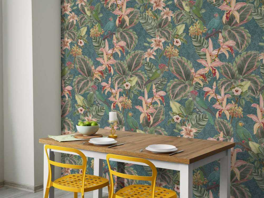 Tropische Jungle vogels & papegaaien - turquoise