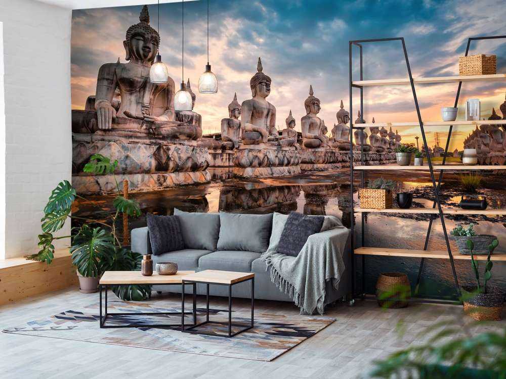 Buddha beelden op water