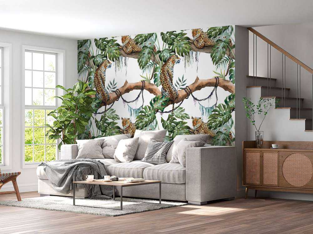 Waterverf luipaarden
