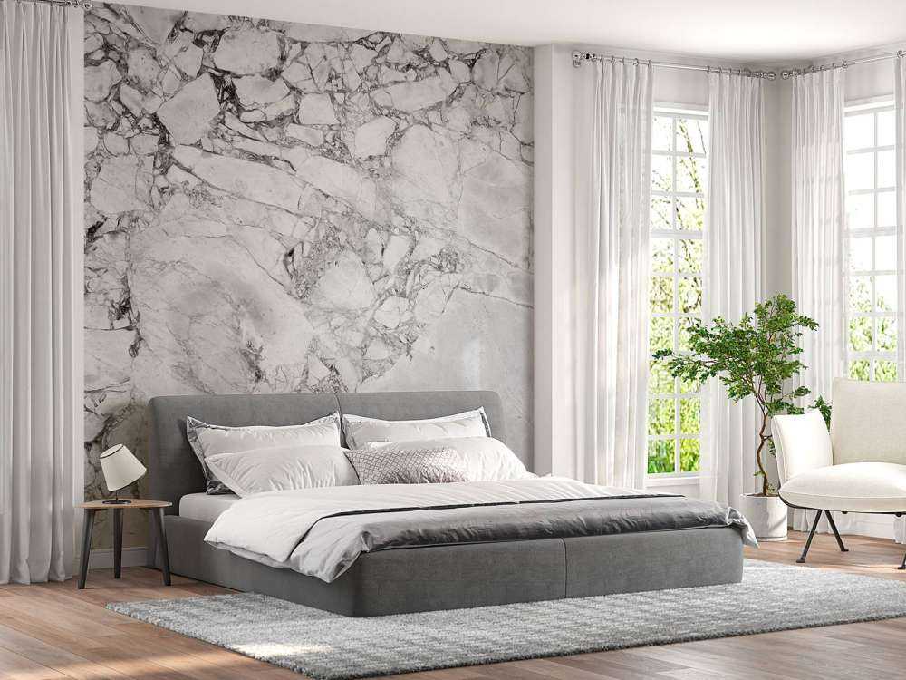 Zwart wit marmer met grove structuur