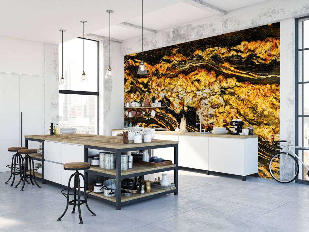 Zwart goud gekleurd marmer