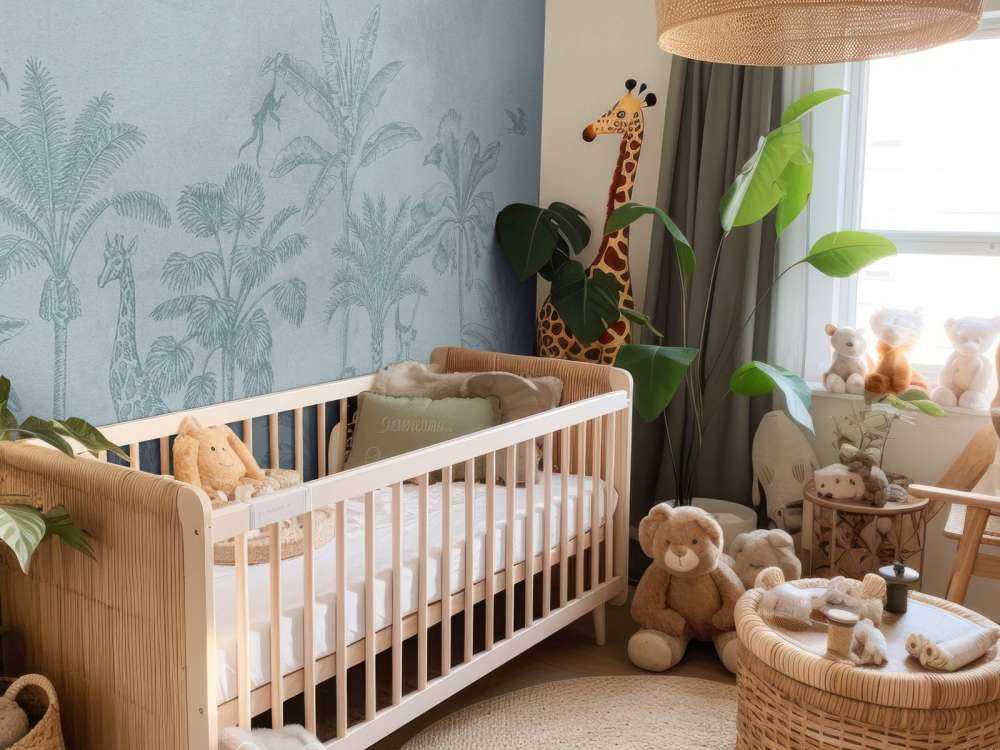 Tropisch dierenjungle blauw