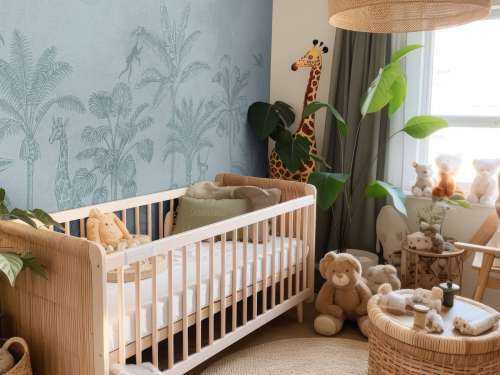 Tropisch dierenjungle blauw