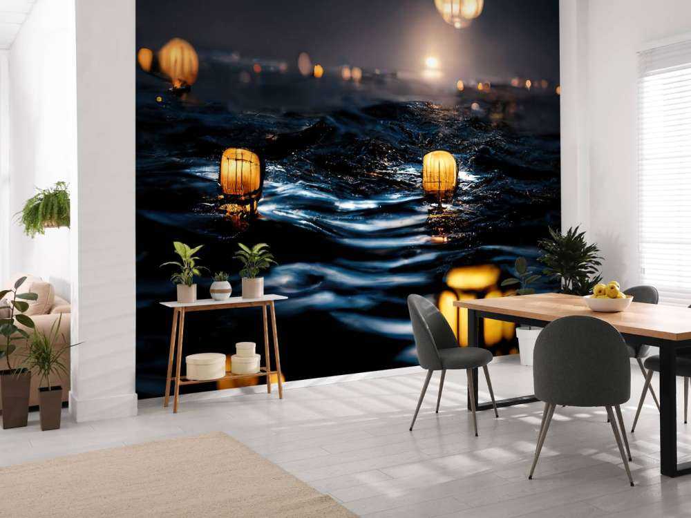 Lanterns over het water