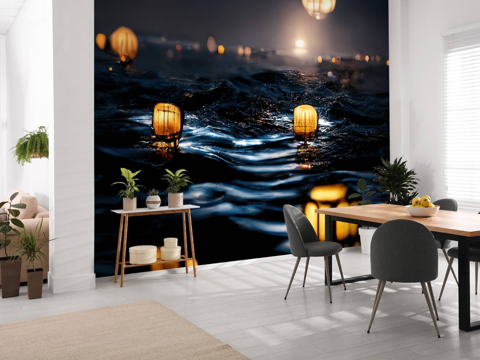 Lanterns over het water