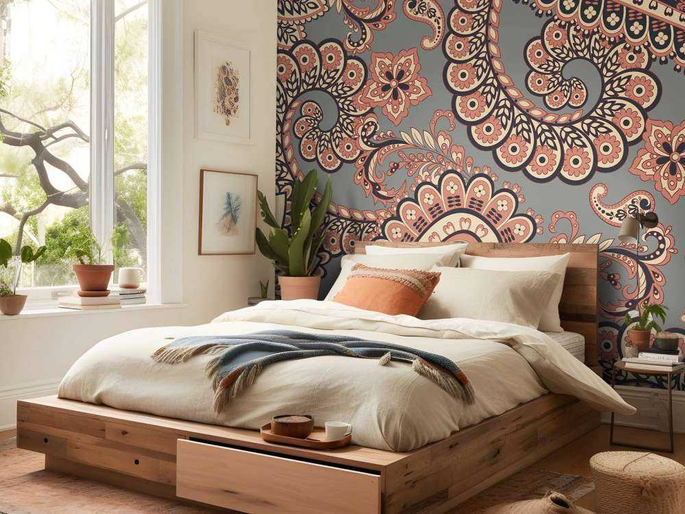 Oude indiaanse bloemen patronen