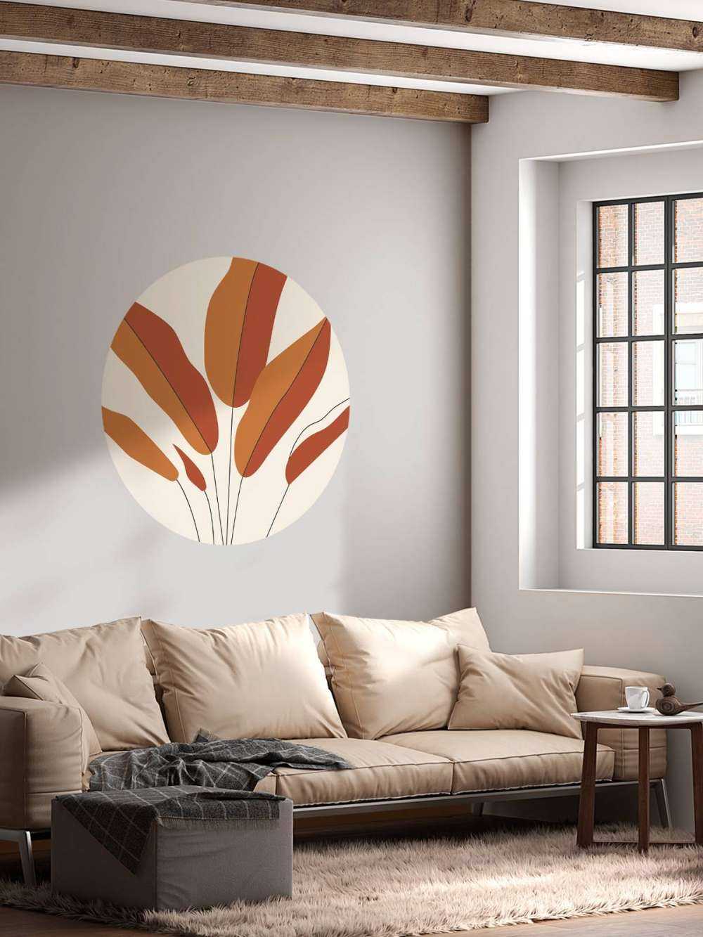 Minimalistische rode plant