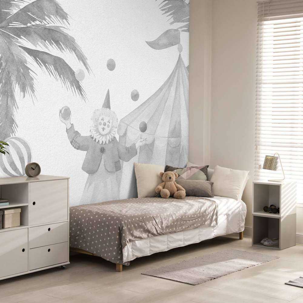 Vrolijke circus dieren grijs