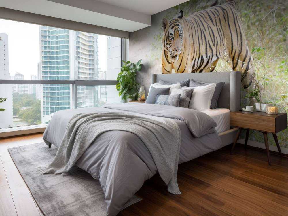 Bengaalse Tijger lopend in woud