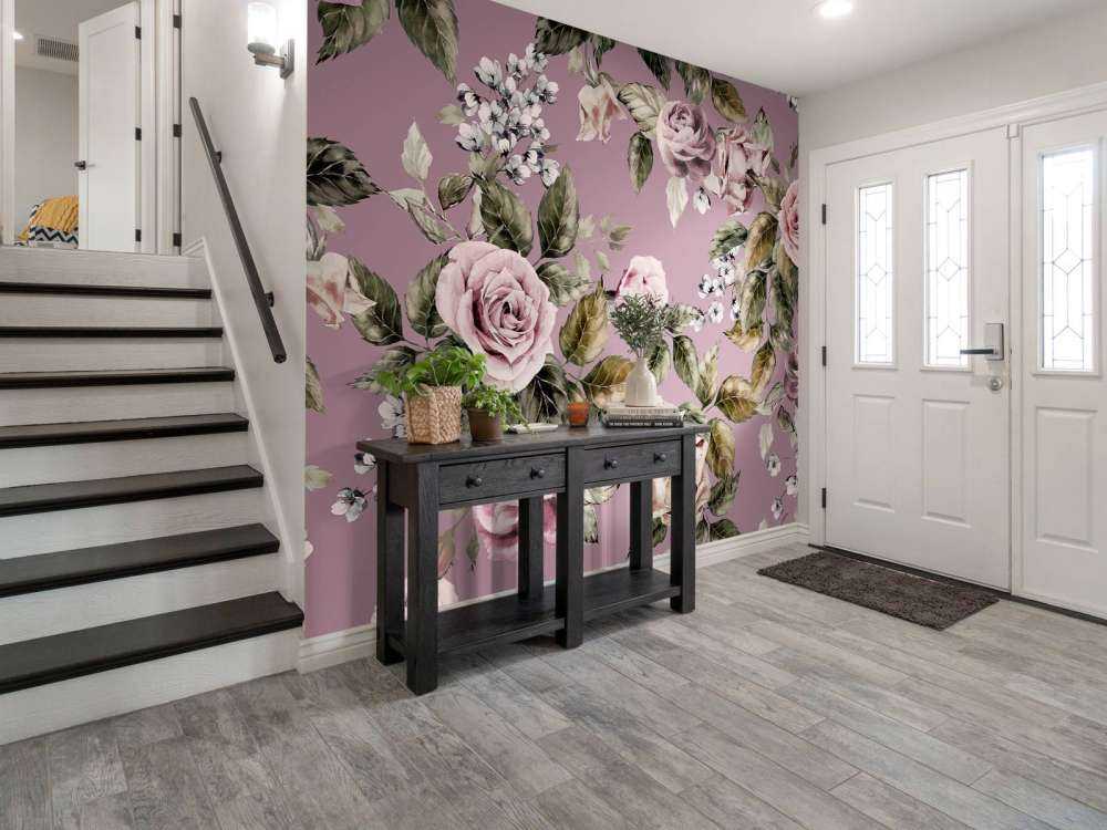 Roze rozen met een roze achtergrond