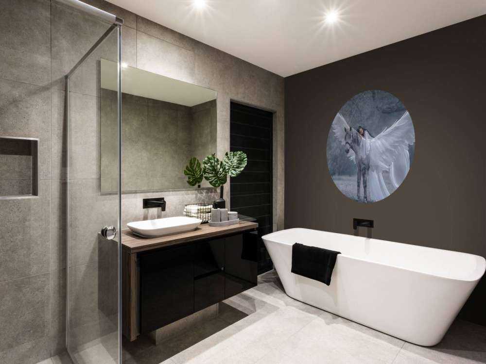 Witte eenhoorn in de winter