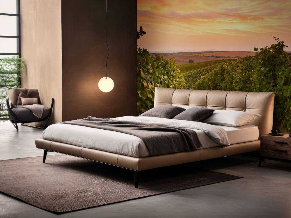 Wijngaard bij zonsondergang