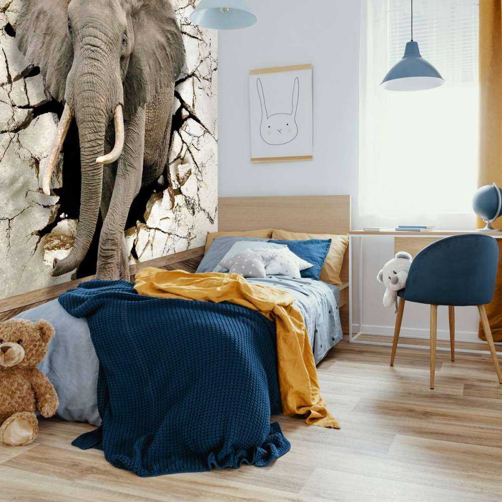 Grote olifant uit de muur