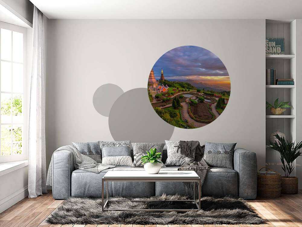 De Doi Inthanon berg bij zonsondergang