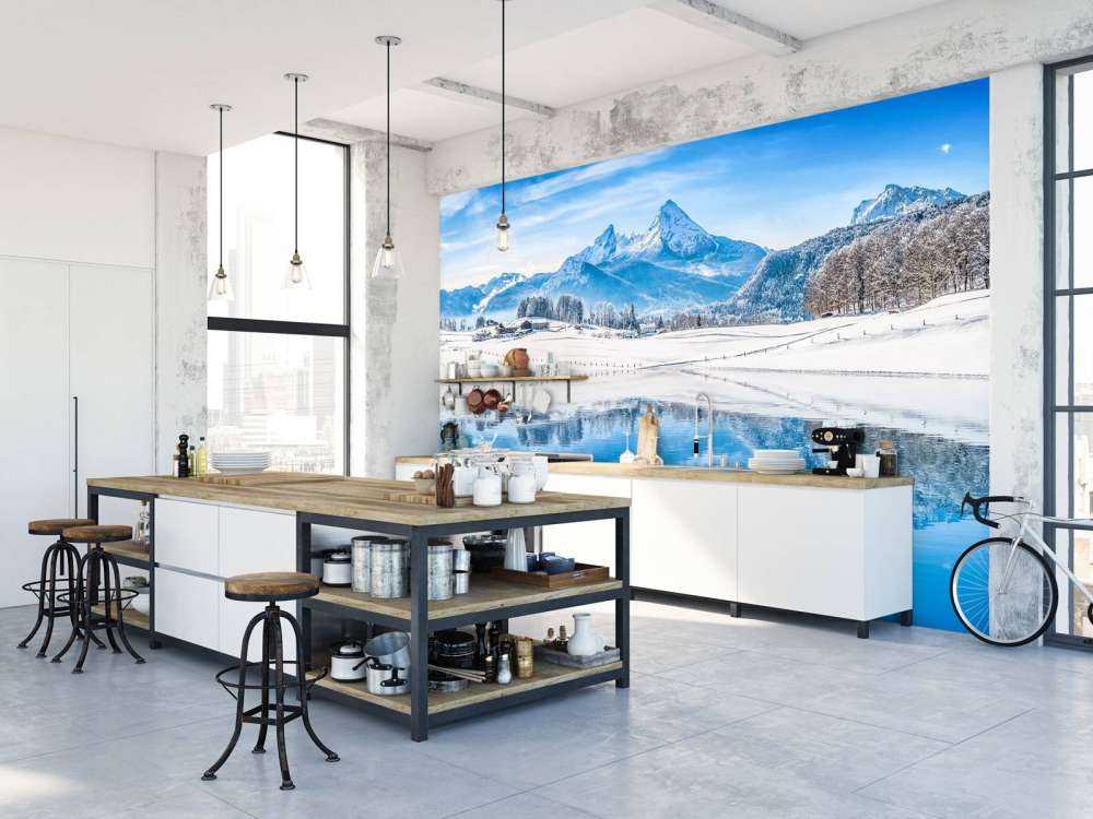 Een prachtig ski landschap