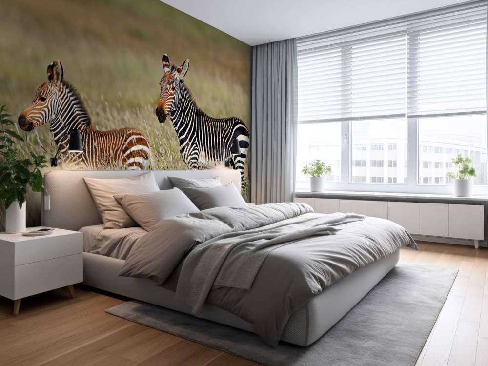 Kaapse bergzebra met een veulentje