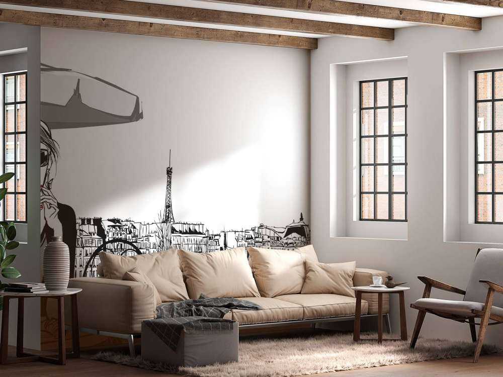 Vrouw ontbijt in Parijs