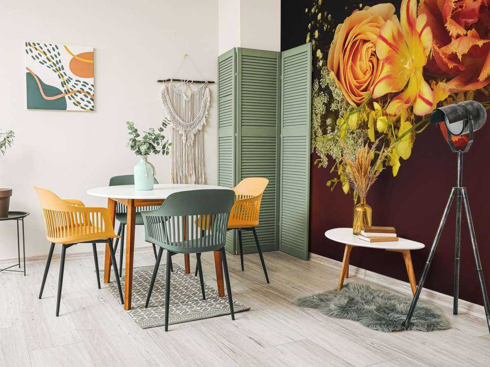 Samengestelde bloemen slinger