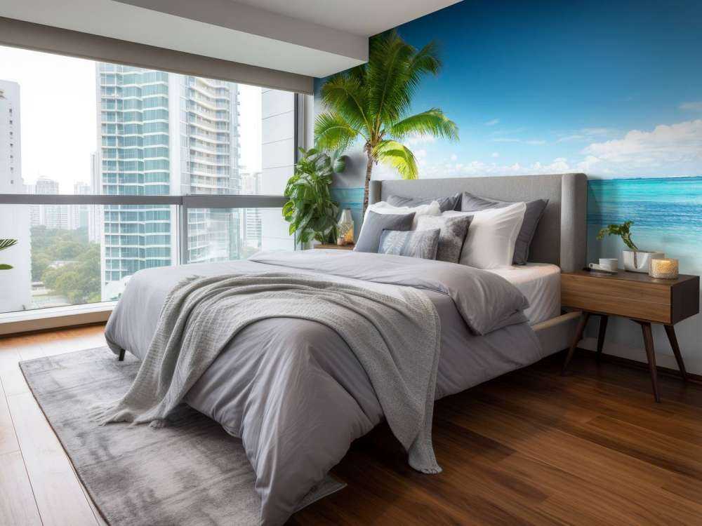 Rustgevende palmboom