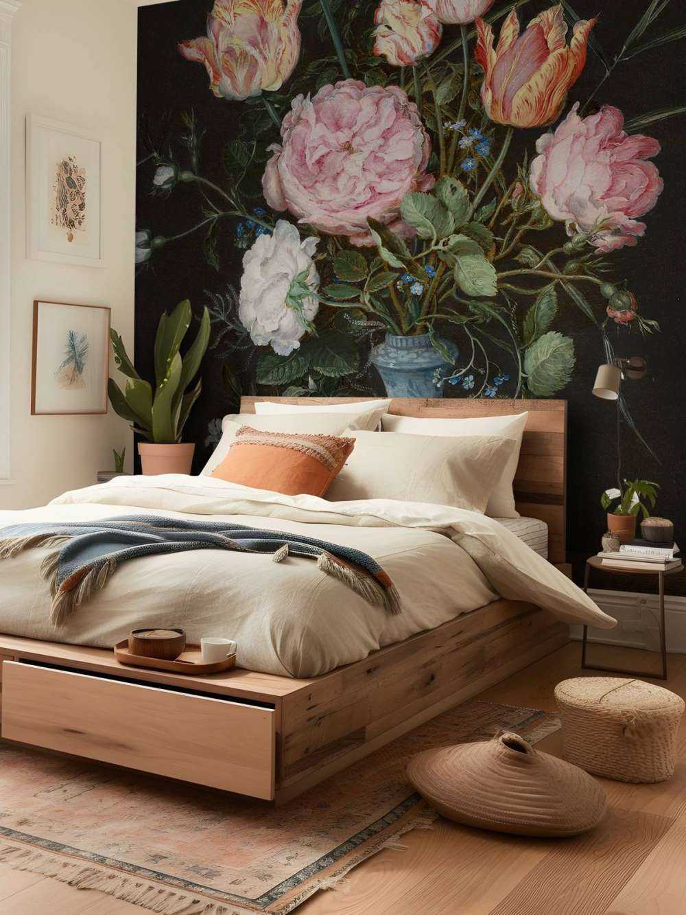 Wan-Li-vaas met bloemen