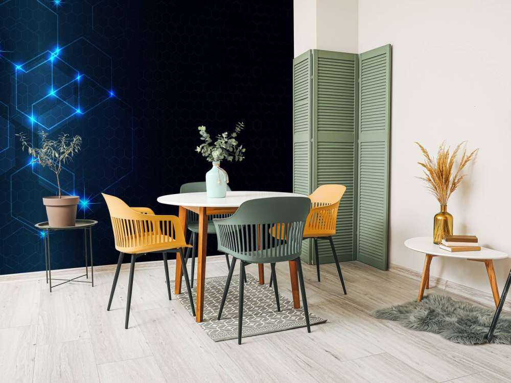 Abstracte gloeiende hexagons