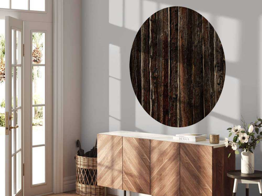 Ruw hout met spijkers