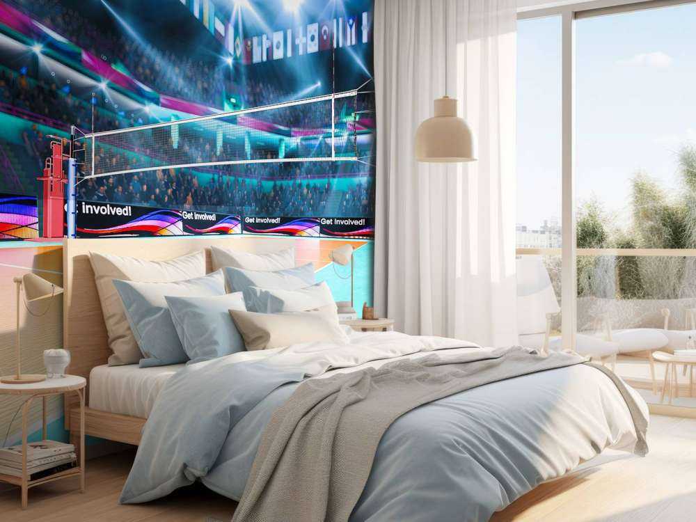 Modern volleybalveld