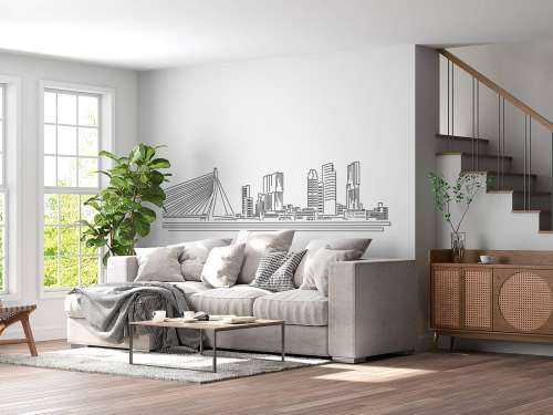 Rotterdam skyline wit