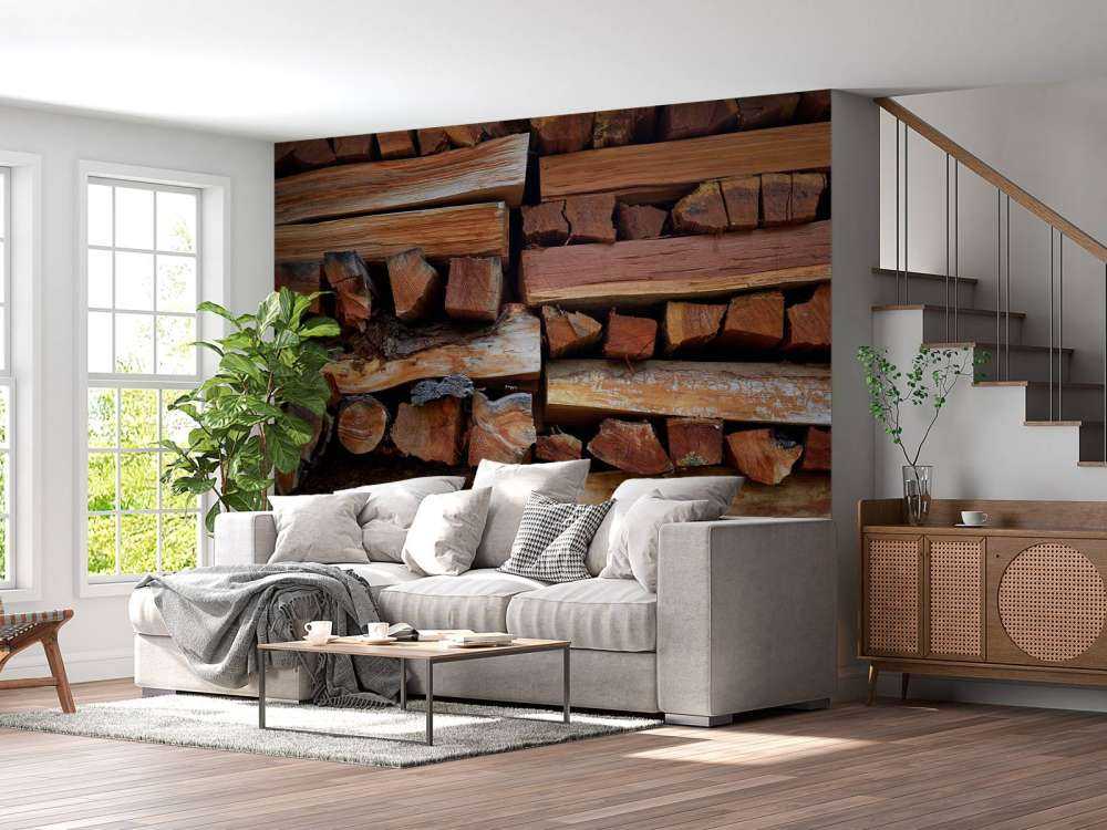 Stapel met houtblokken