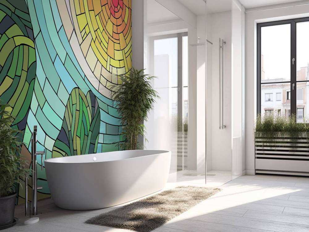 Rode zon bij de bomen