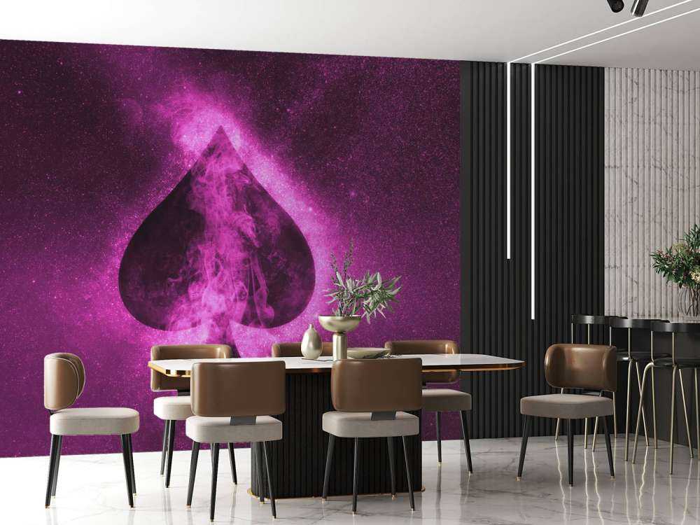 Speelkaart symbool in het roze