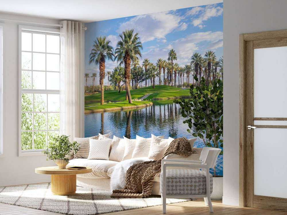 Palmbomen op een golfbaan