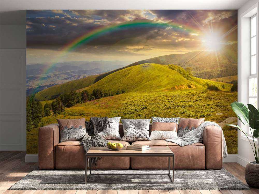 Bergen bij zonsondergang