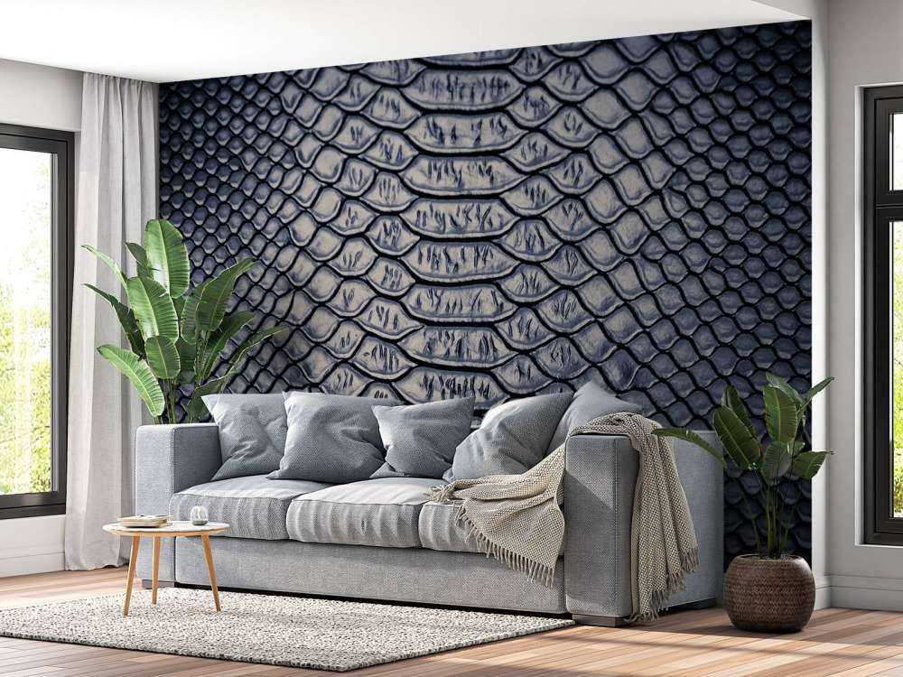 Donkere slangenhuid print