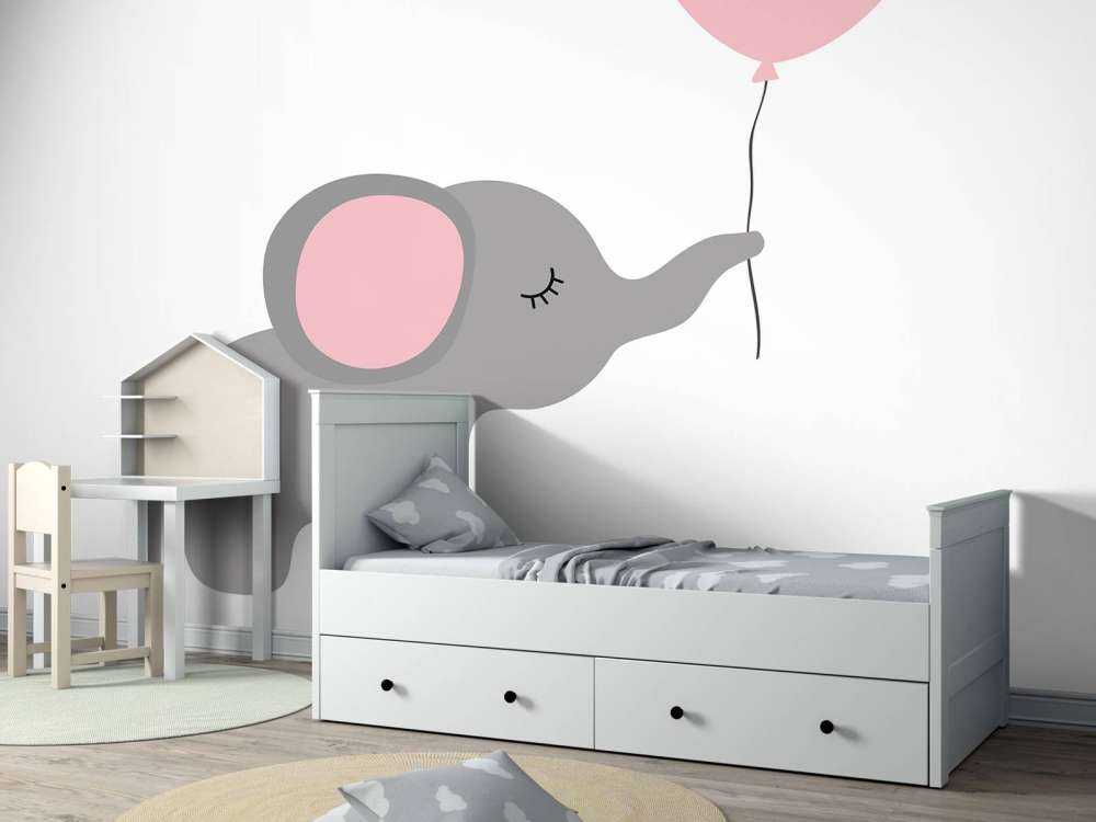 Olifant met een hartvormige ballon