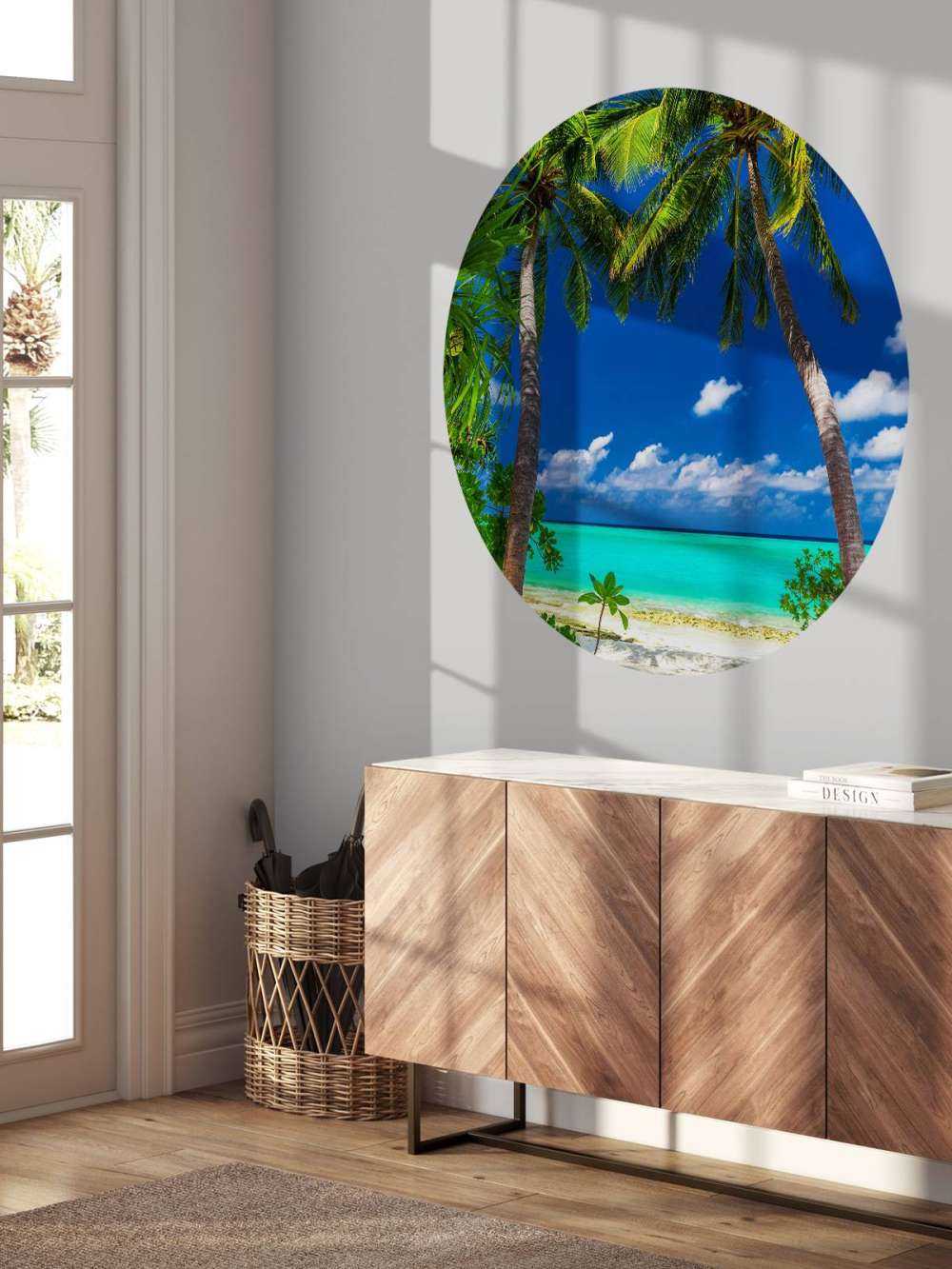 Palmbomen op een eiland