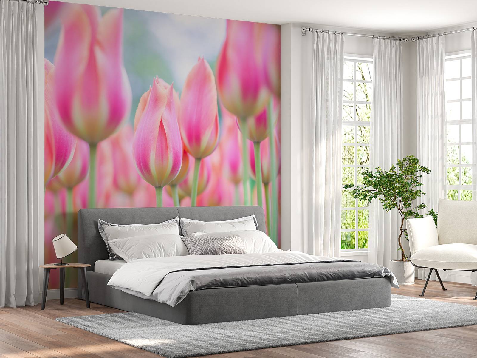 Close-up roze tulpen